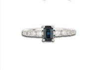 Ringe Gemoro Dame Zaffiri in Weißgold Diamante 0.38 Ct AC487BIA.ZF - AC487BIA.ZF